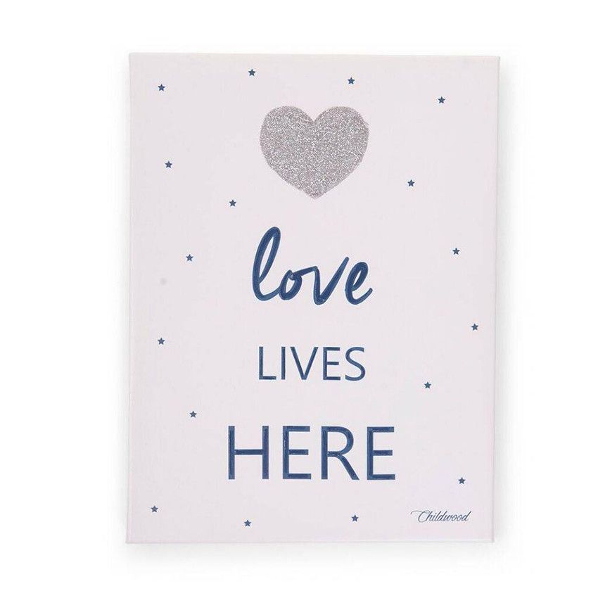 Peinture Love Lives Here - 30 x 40 cm - Doré