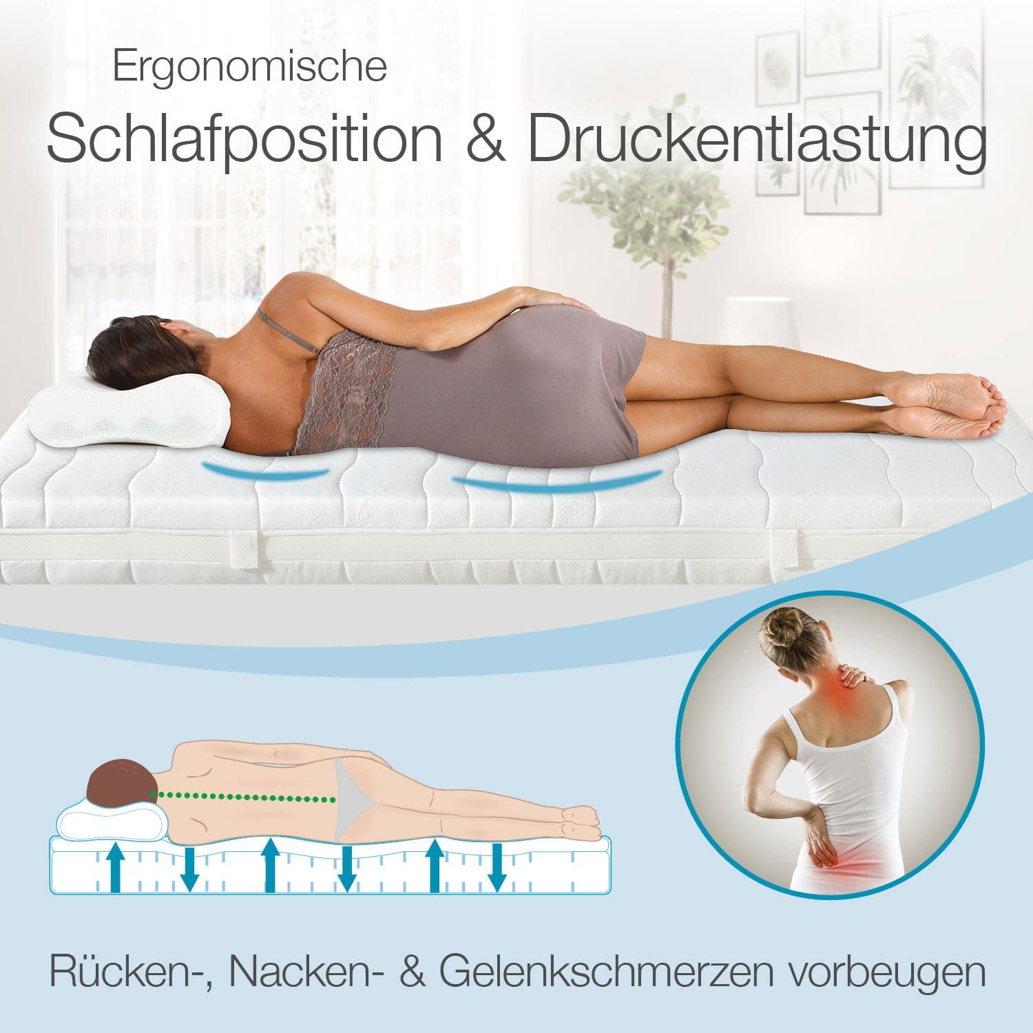 Bestschlaf Visko-Gelschaum Allzonen-Matratze