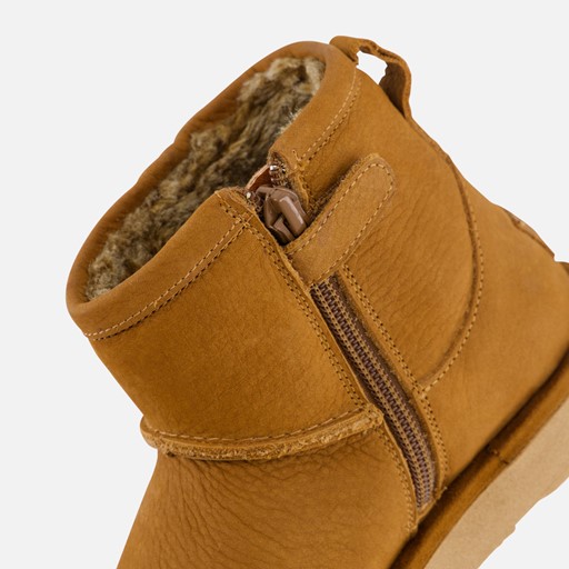 Giga Enkellaarsjes cognac Leer