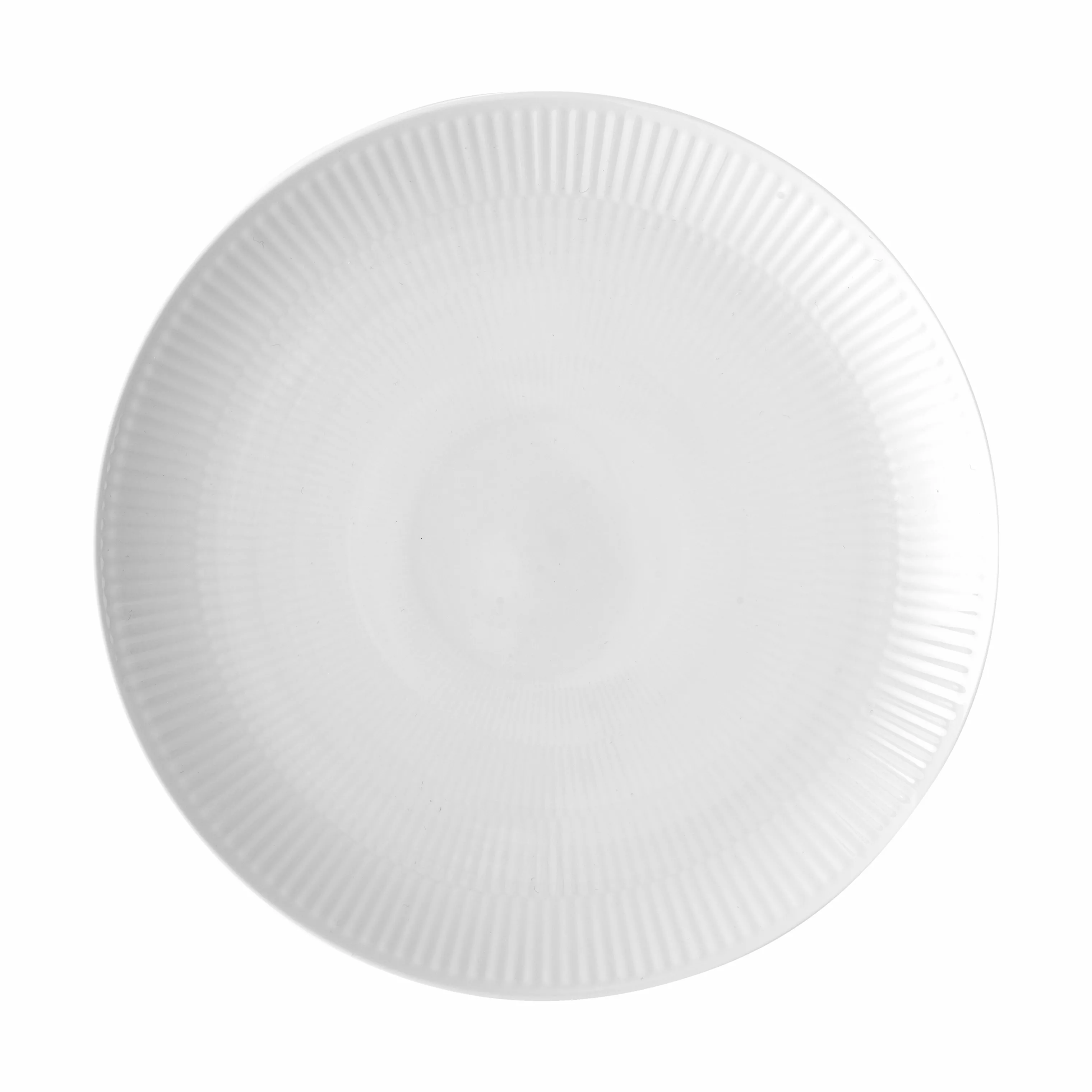 Royal Copenhagen Hvid Riflet Coupe Frokosttallerken