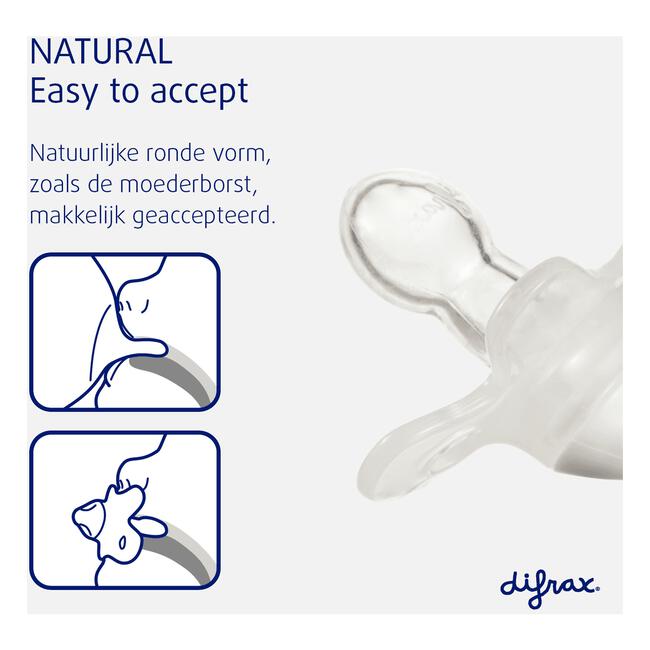 Difrax Fopspeen Naturel Lime Emerald 12 Maanden
