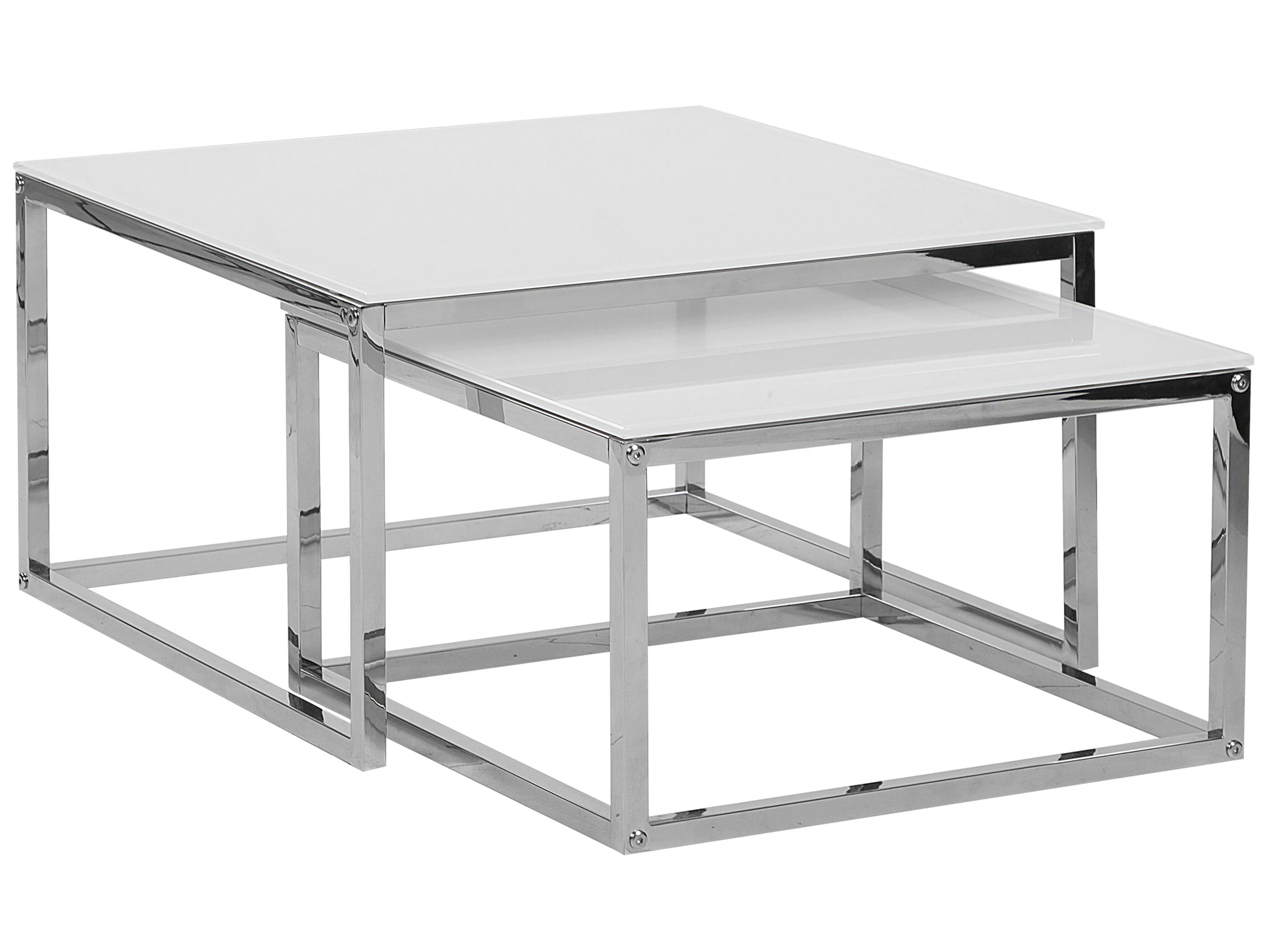 Set van 2 salontafels BREA Veiligheidsglas Wit