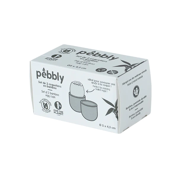 2 coquetiers en bambou Pebbly
