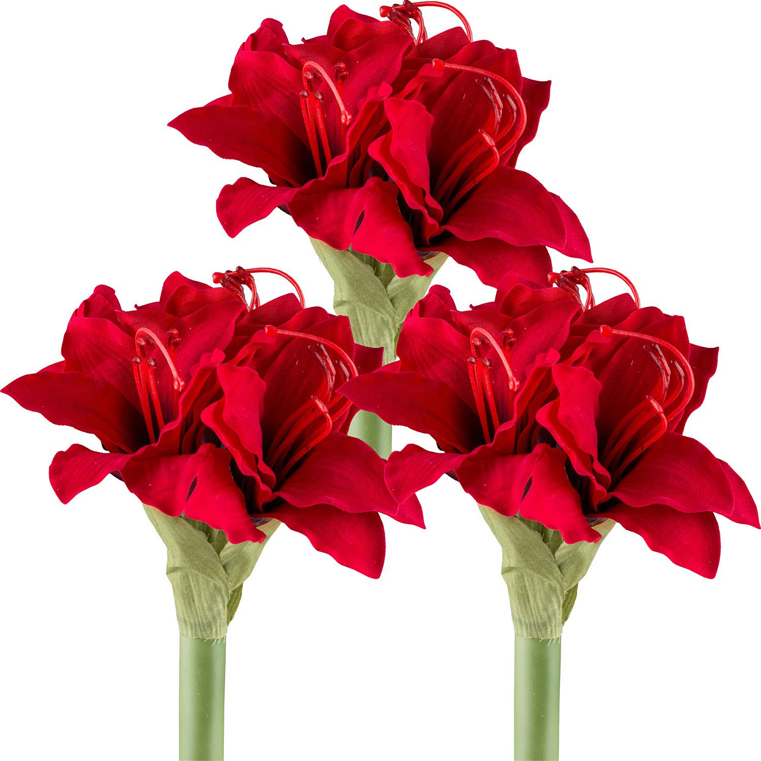 Kunstpflanze Amaryllis im 3er-Pack