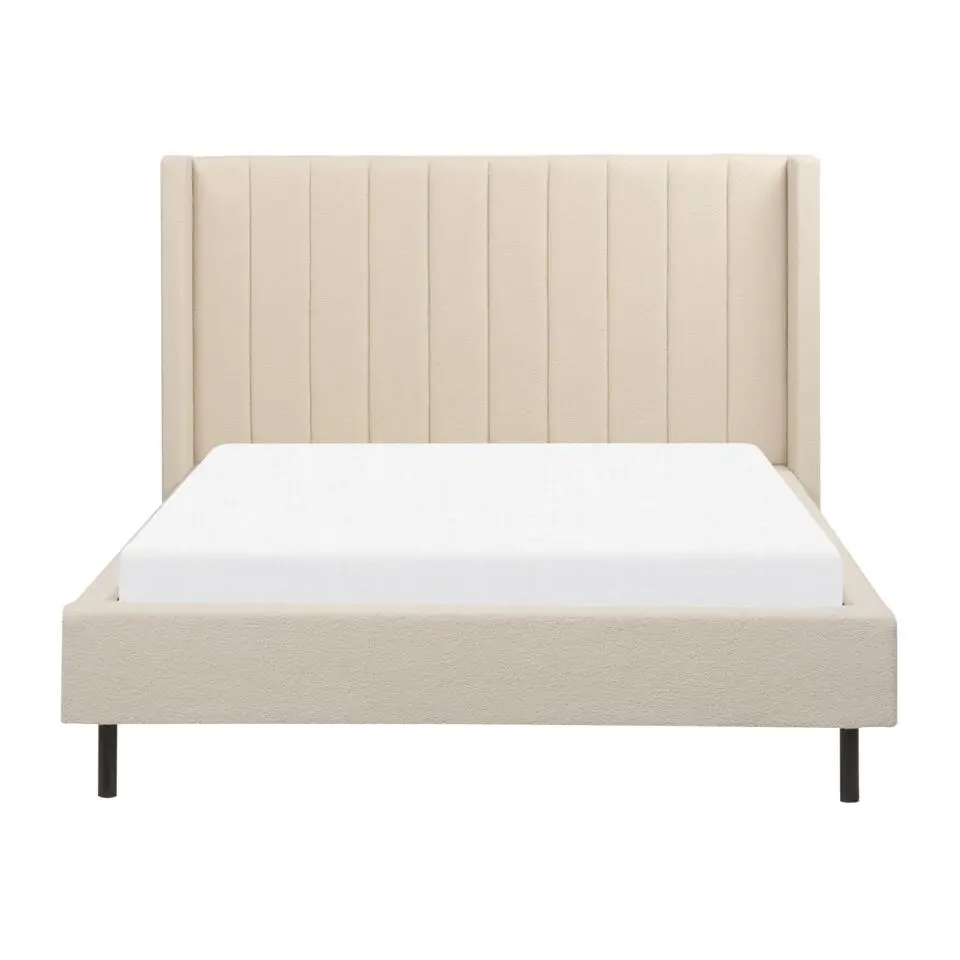 VILETTE - Tweepersoonsbed - Beige - 140 x 200 cm - Bouclé