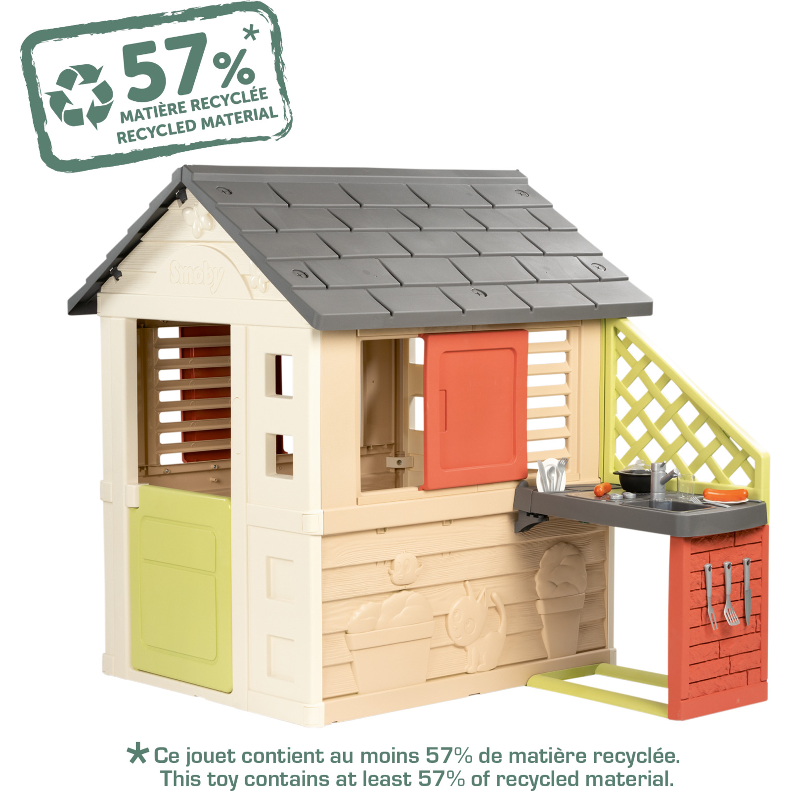 Smoby Nature Haus mit Küche natur