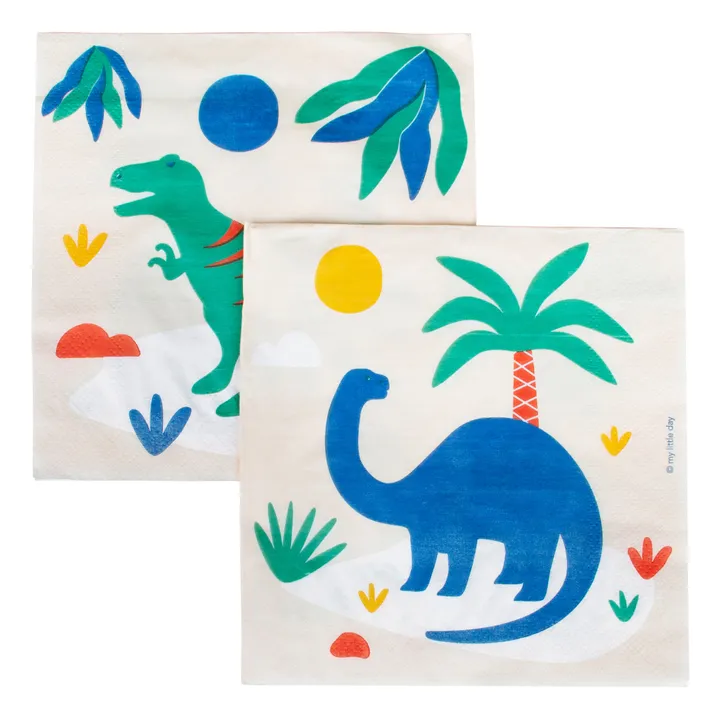 My Little Day Serviettes en papier Dinos - Lot de 20