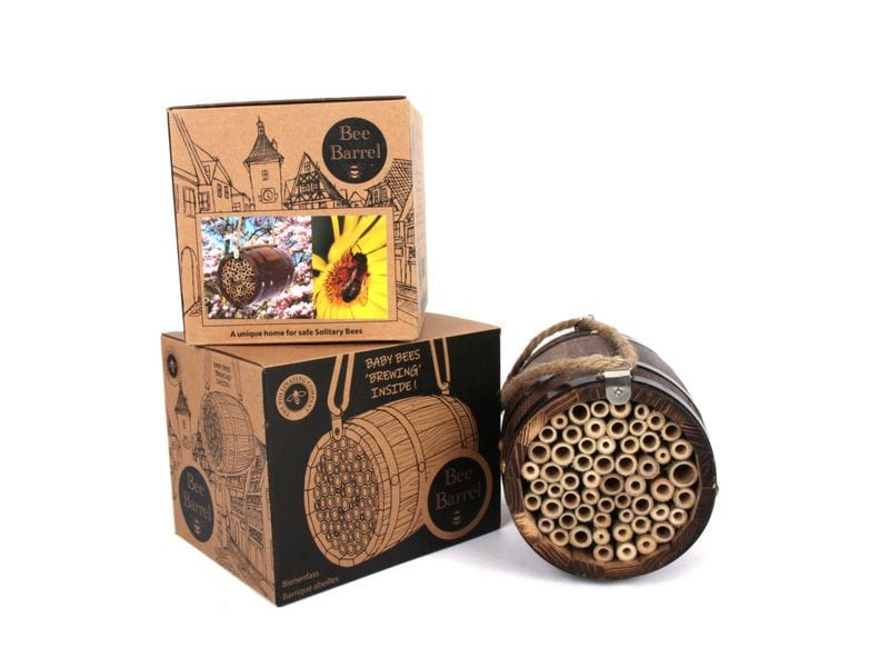 Wildlife World Wildbienenhotel Bienenfass 13 x 13 x 18 cm Nistplatz für Bienen