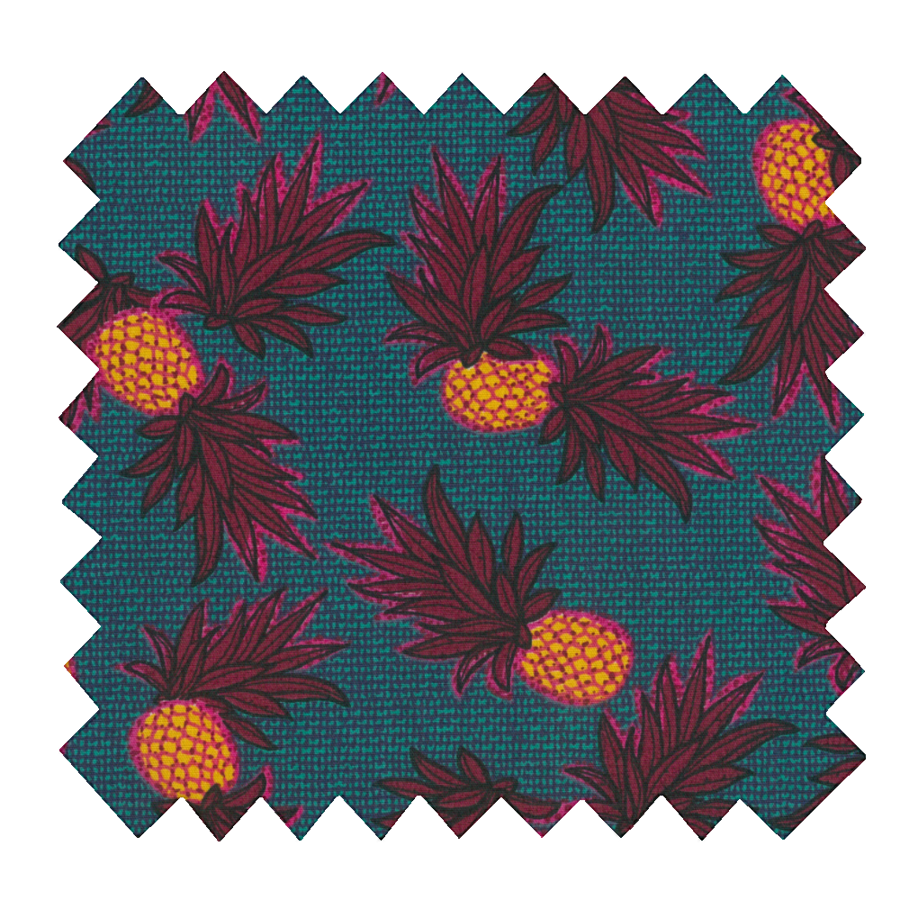 Tissu Coton Au Mètre Ananas Party