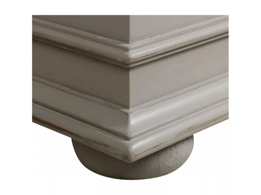 Meuble d'entrée avec banc coffre1 place et 4 patères MDF Blanc - Harmonie Interior's