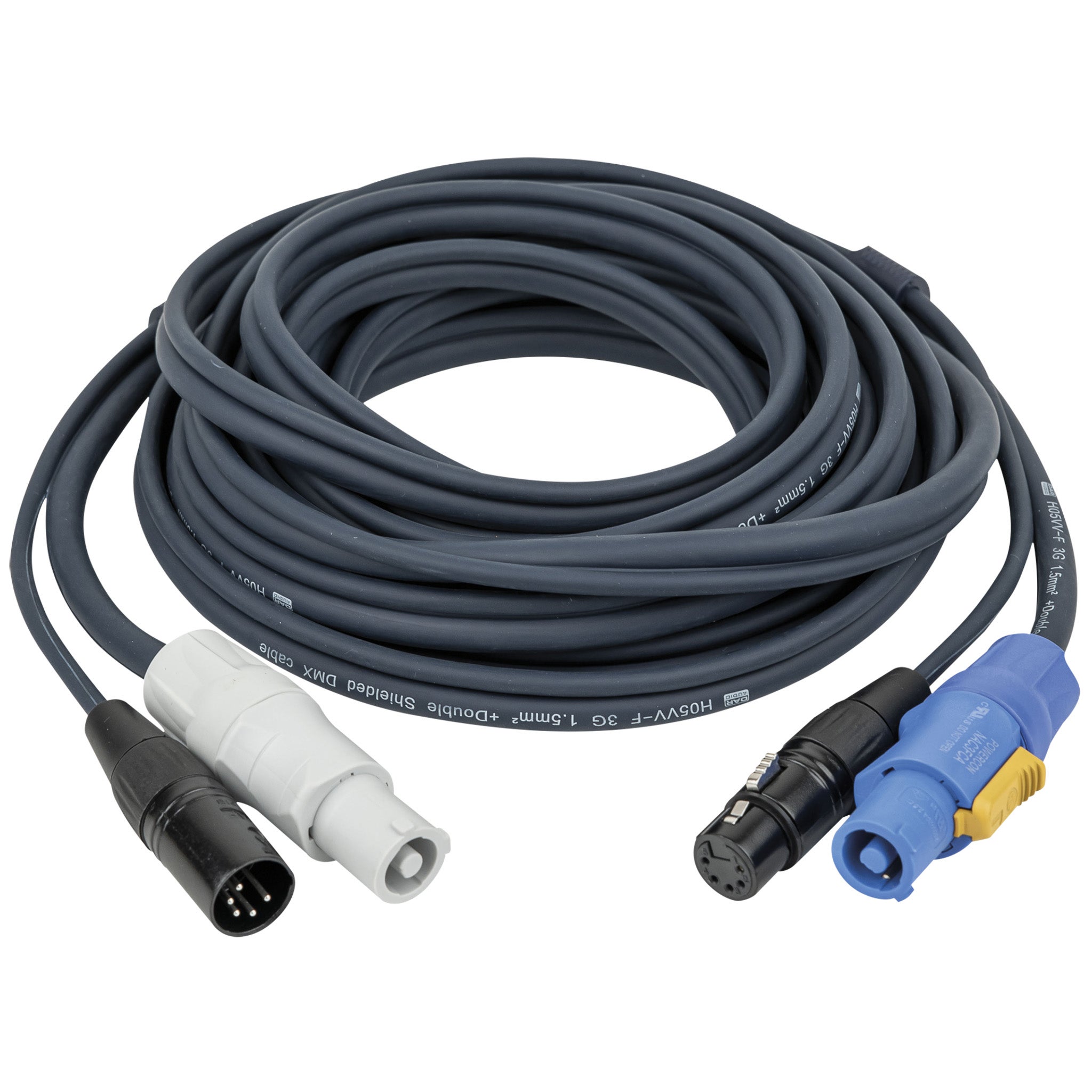 DAP FP18 hybride kabel PowerCON - 5p XLR, 3 meter