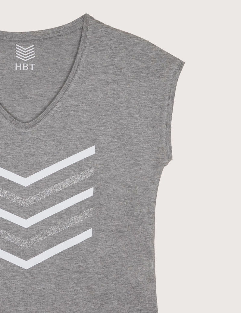 HBT BASICS MODAL | JUSTINE MODAL CHINE BLANC SILVER