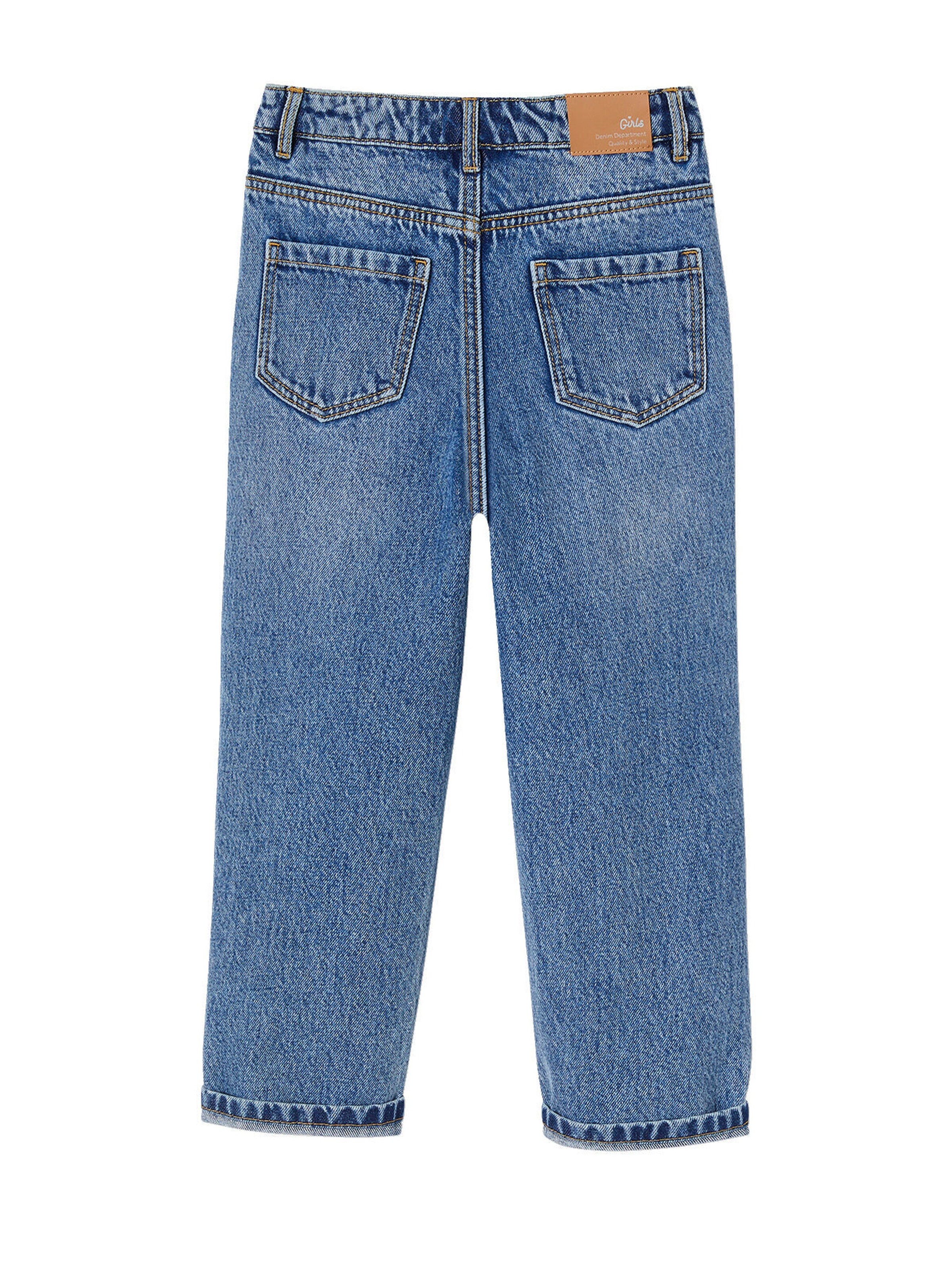Vertbaudet Mädchen Boyfriend-Jeans blue stone