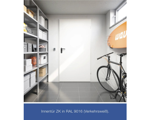 HÖRMANN ZK deurelement wit 875x2000 mm DIN links incl. kruk/krukbeslagset zwart