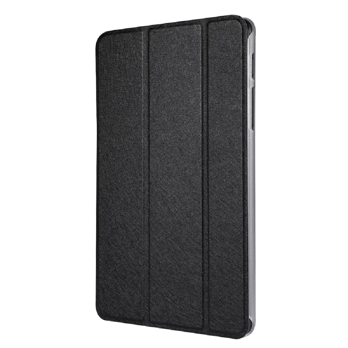 Samsung Galaxy Tab A7 Lite 8.7 - Étui PU texture de soie - Noir