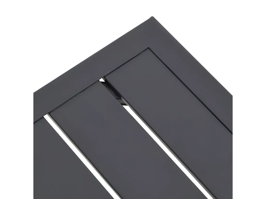 Chaises longues 2 pièces avec table et coussins gris résine tressée