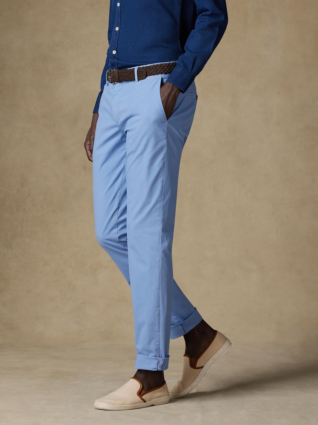 Pantalon chino ciel
