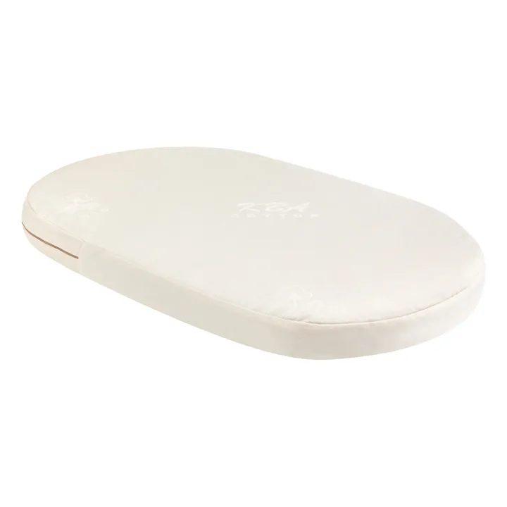 Bermbach Handcrafted Matelas ovale pour couffin Frid en coton bio | Blanc