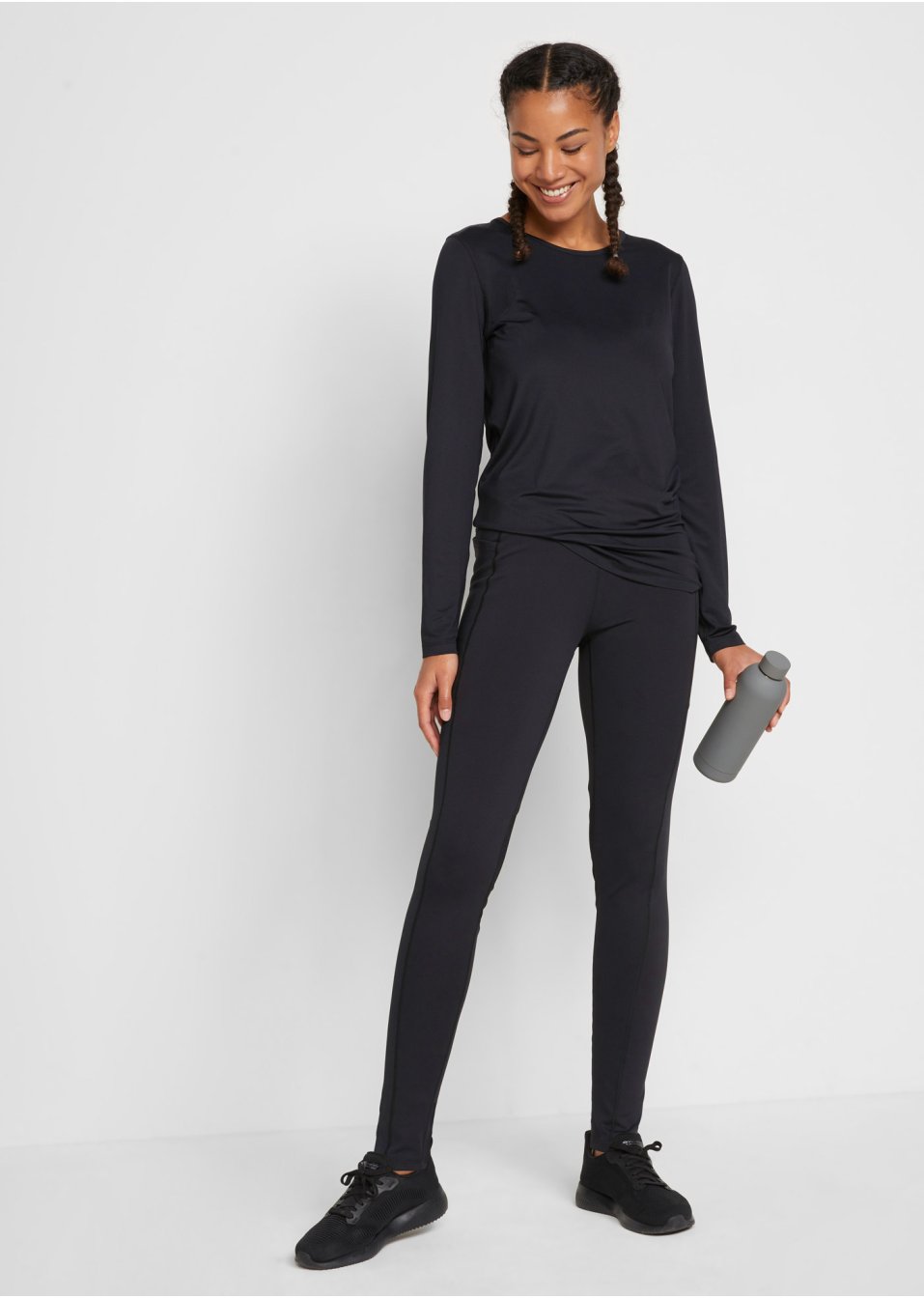 T-shirt de sport long avec polyester recyclé