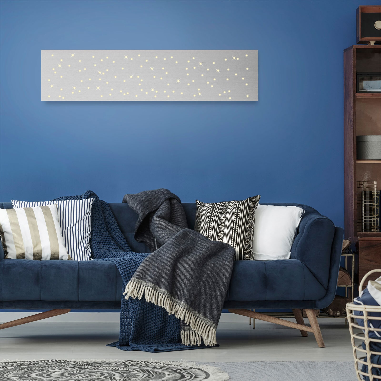 LED-Deckenleuchte Sparkle 100x25 Edelstahl