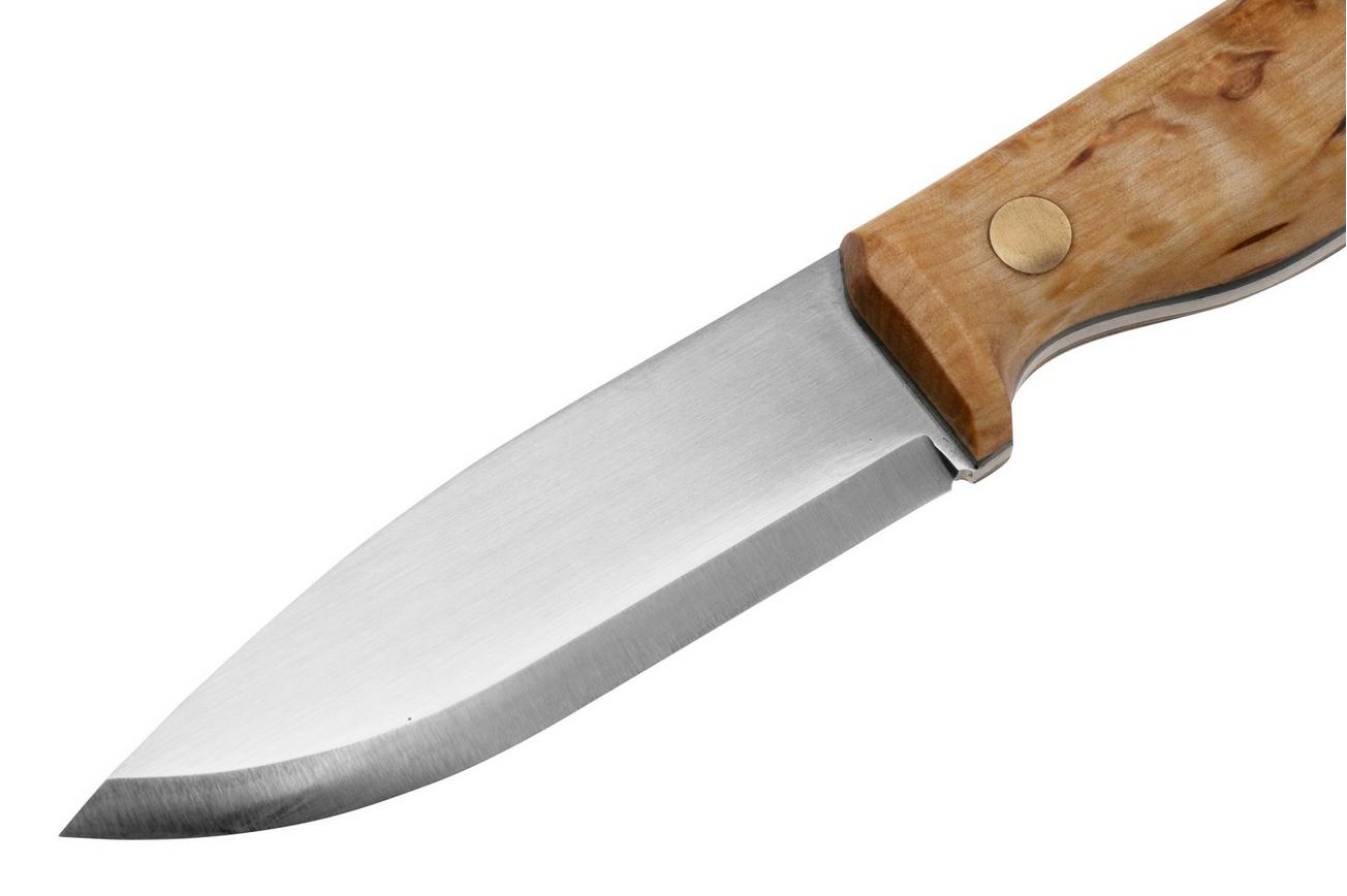 Casström No. 8 SFK 12828 Curly Birch met Firesteel, bushcraftmes