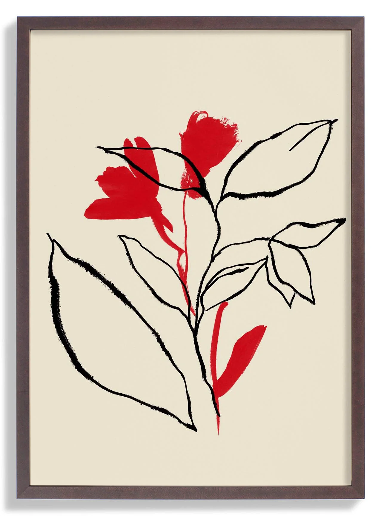 Rote und schwarze Linien