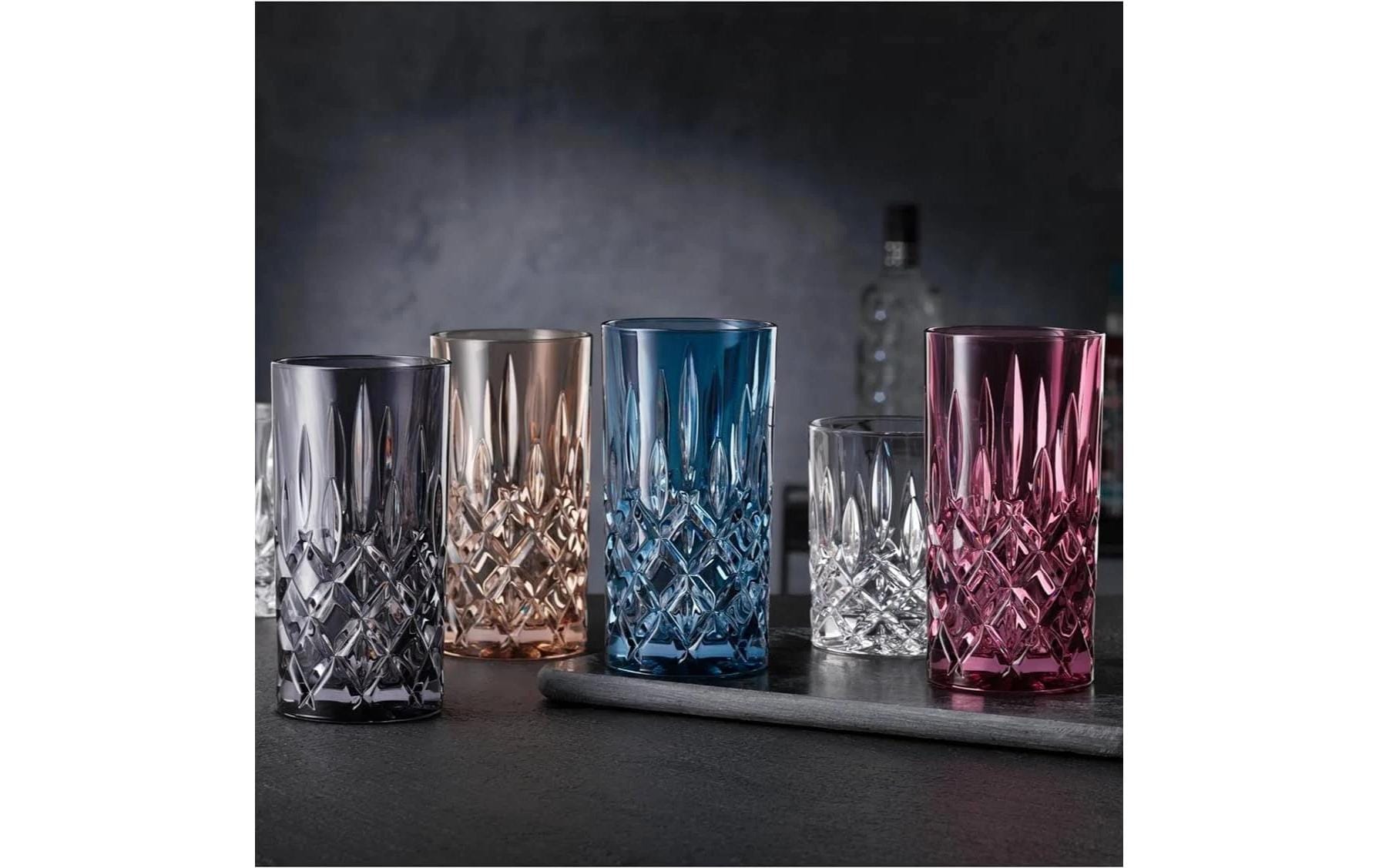 Longdrinkglas Noblesse, Smoke, 2 StückLongdrinkglas-Set aus Kristallglas in Rauchgrau