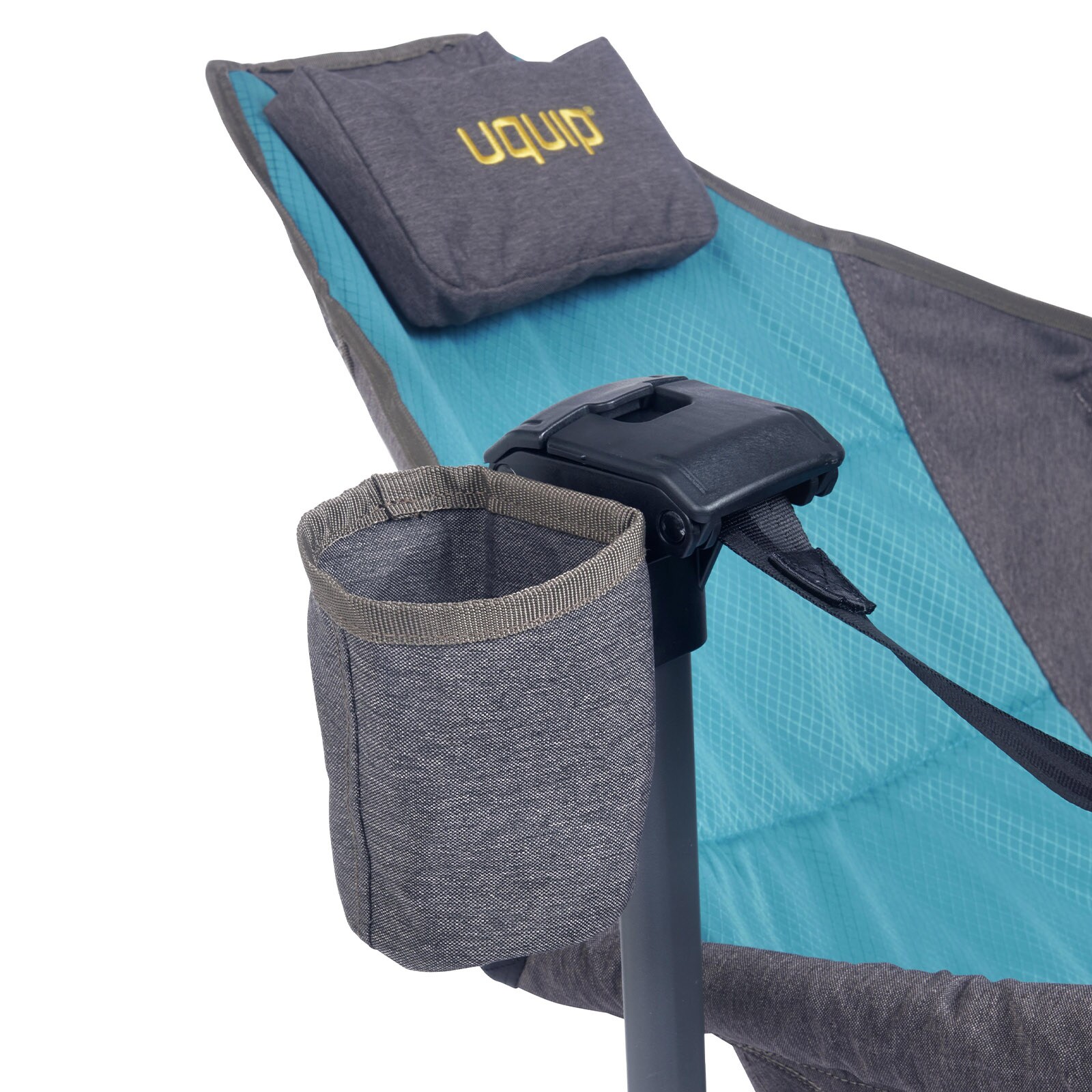 UQUIP Campingstuhl Rocky 2.0 Strandstuhl Schaukelstuhl Hänge Sessel Klappstuhl Farbe: Petrol/grey