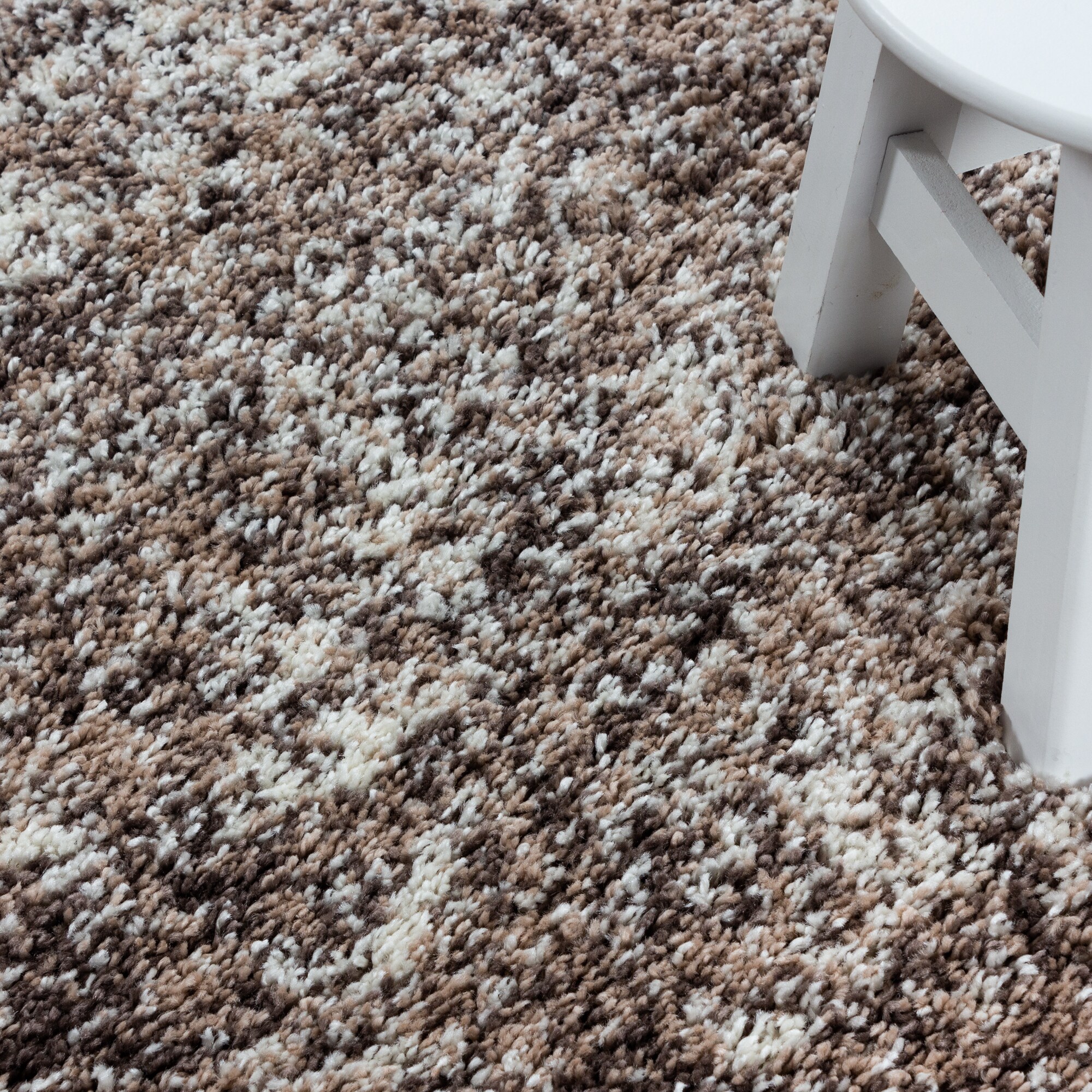 Modern Hochflor Teppich Flauschiger Langflor Teppich, Shaggy Flokati, Rechteckig
