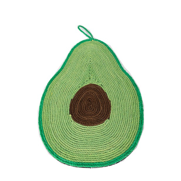 (43x28cm) Sisal Krallen Kratzmatte Robuster Katzen Kratzteppich zum Aufhängen - Avocado