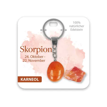 bb Klostermann Schlüsselanhänger Edelstein Skorpion
