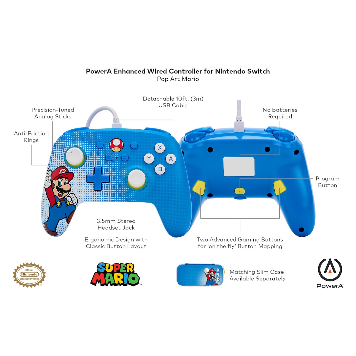 PowerA Enhanced kablet kontroller til Nintendo Switch