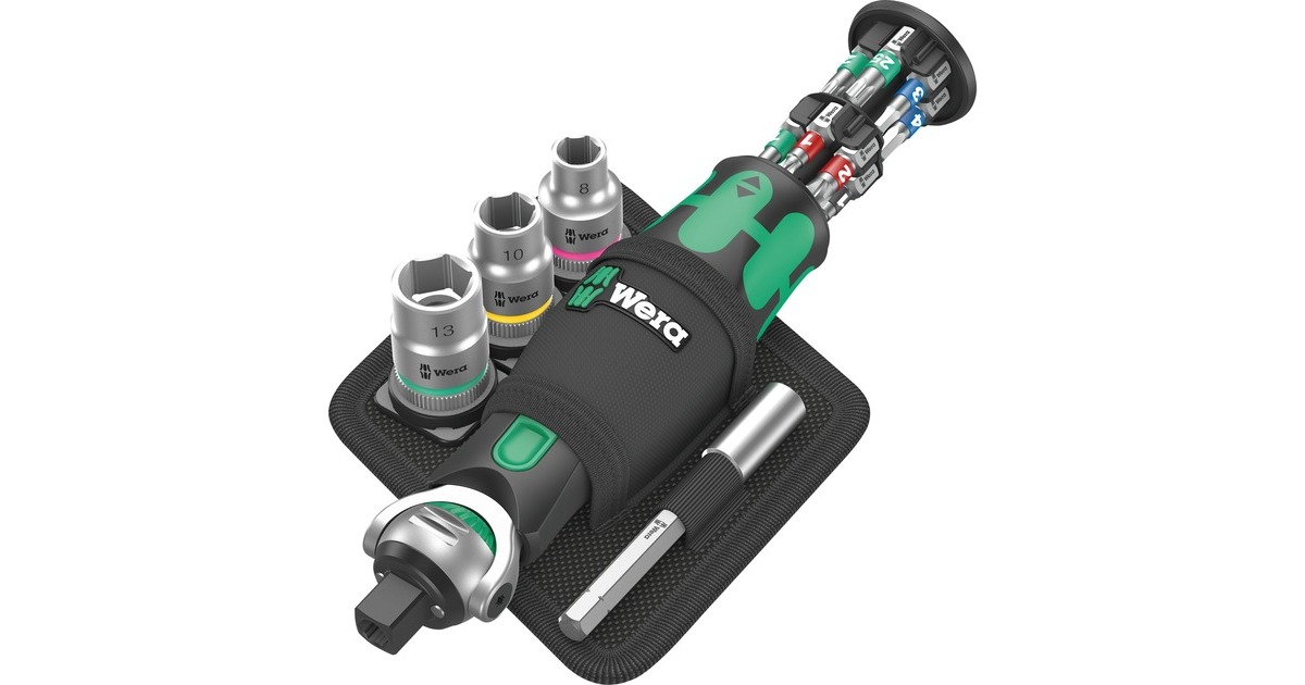 Wera8009 Zyklop Pocket Set 2 bitset  (Zwart/groen, 18‑delig)