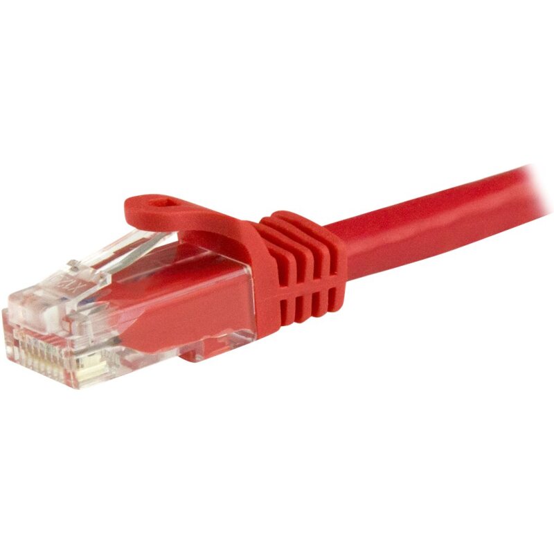 StarTech.com Câble réseau Cat6 Gigabit UTP sans crochet de 15m - Cordon Ethernet RJ45 anti-accroc - M/M - Rouge