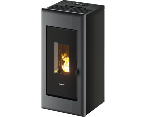 FreePoint One pelletkachel, staalgrijs, 7 kW