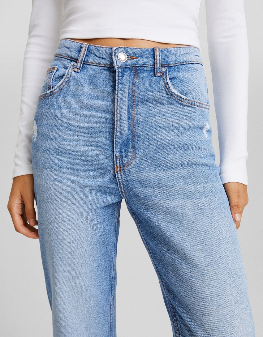 calças jeans confortáveis de mãe