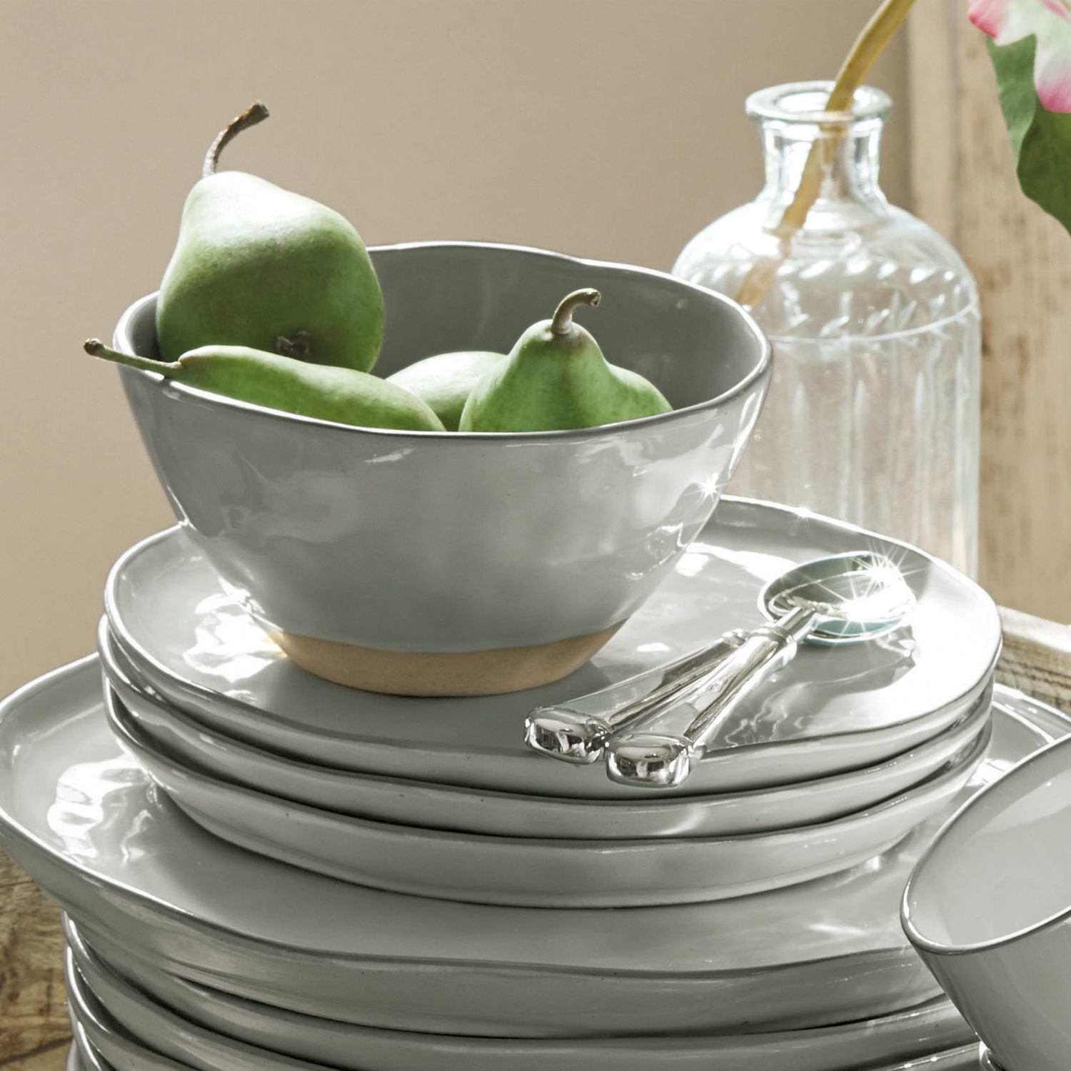 Dessertteller 6er Set Biarré grau