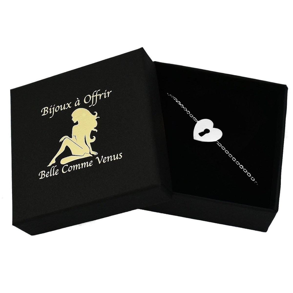 Bracelet clé de mon coeur Argent 925 Rhodié