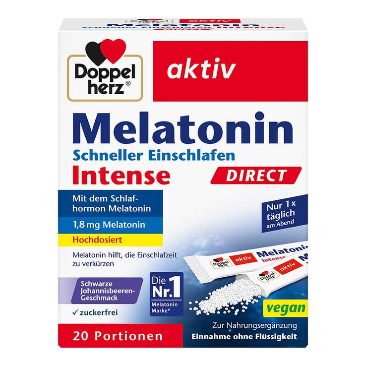 Doppelherz Melatonin Direct Schneller Einschlafen, 20 St
