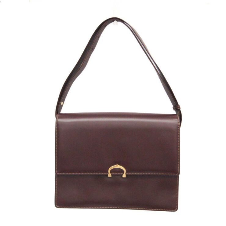 Cartier Vintage Cartier Shoulder Bag Burgundy