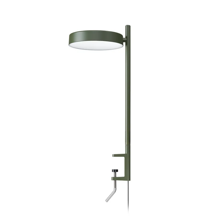 Wästberg - w242 Pastille alu LED Klemmleuchte c2, olivgrün RAL 6003