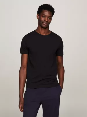 Pacote com 3 camisetas de algodão com decote em V