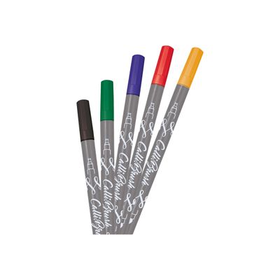 Online Calli.Brush Classic - 5 Feutres stylos pinceaux à double embout - couleurs classiques assorties