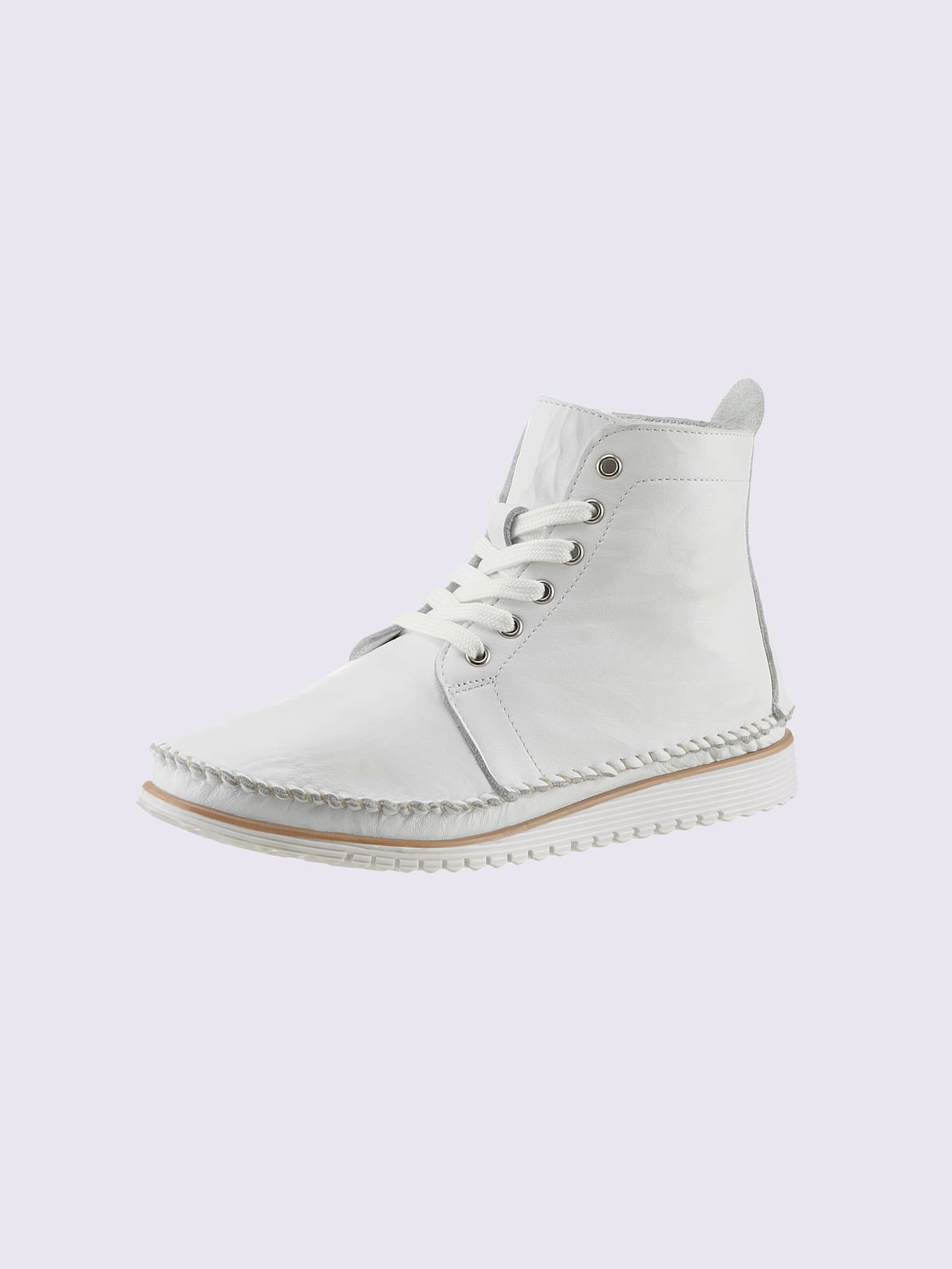 Bottines à lacets cuir nappa de vache