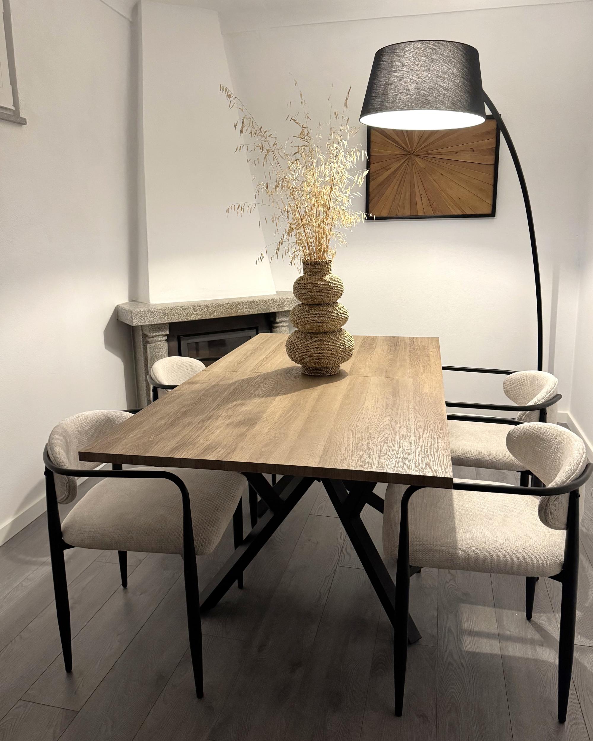 Eettafel uitschuifbaar ANSELL Lichtbruin 90 cm 160/200 cm