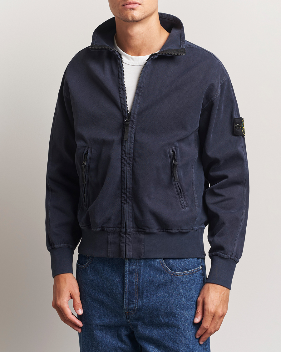 Stone Island Organic Panama Cotton Track Jacket Ink