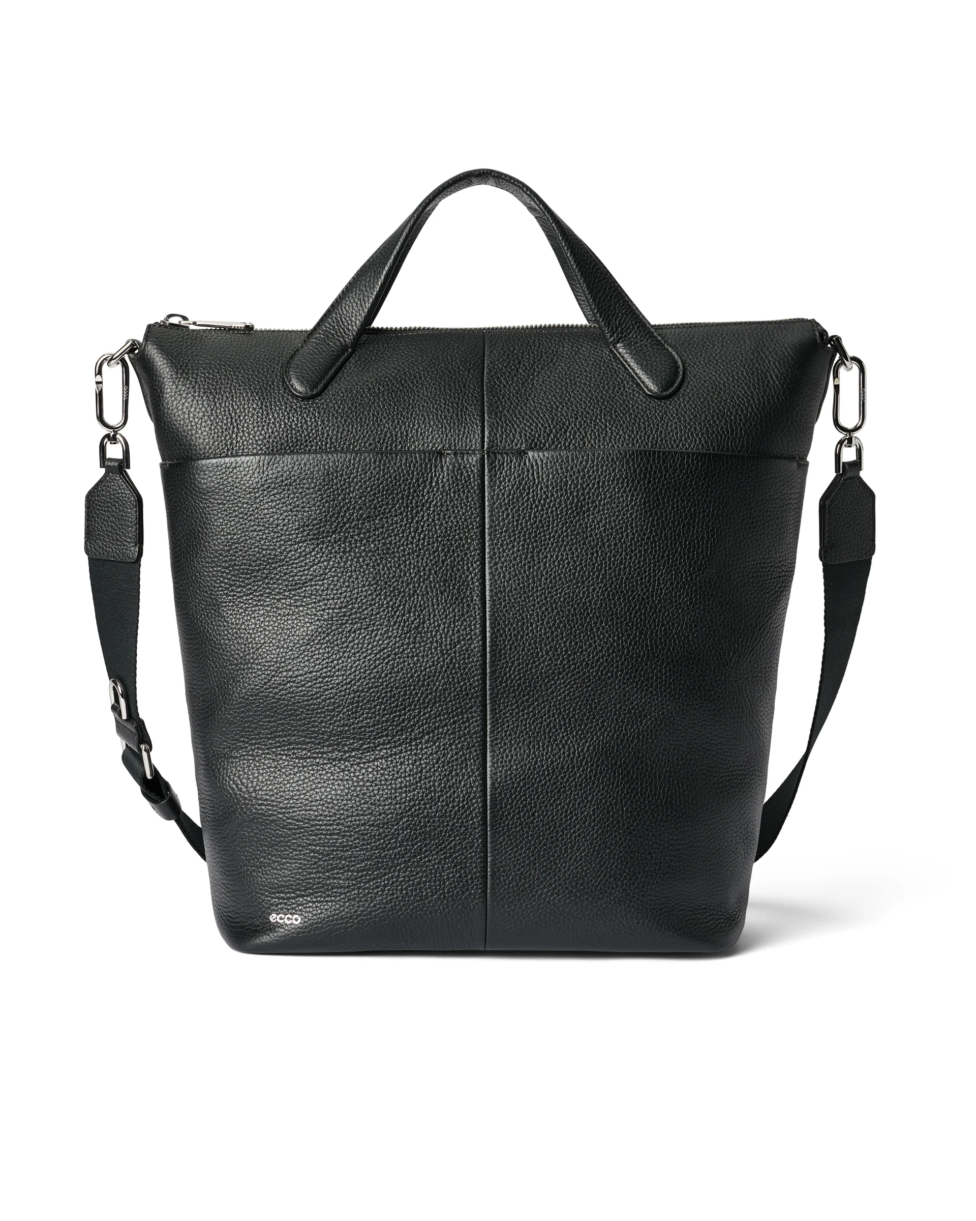 ECCO Tote Shopper aus Leder Schwarz 43X39X16 cm