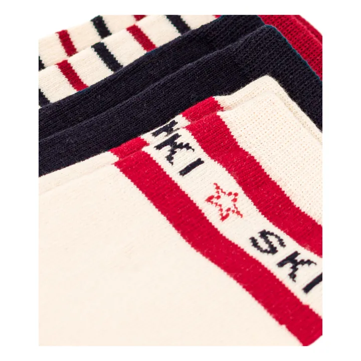 Petit Bateau Lot 3 Paires de Chaussettes SKI | Rouge