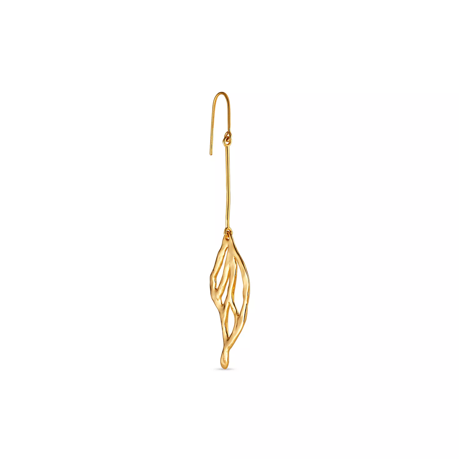 Jane Kønig Wing Ørering Single 18 kt. Forgyldt Sølv WE-HS23-G
