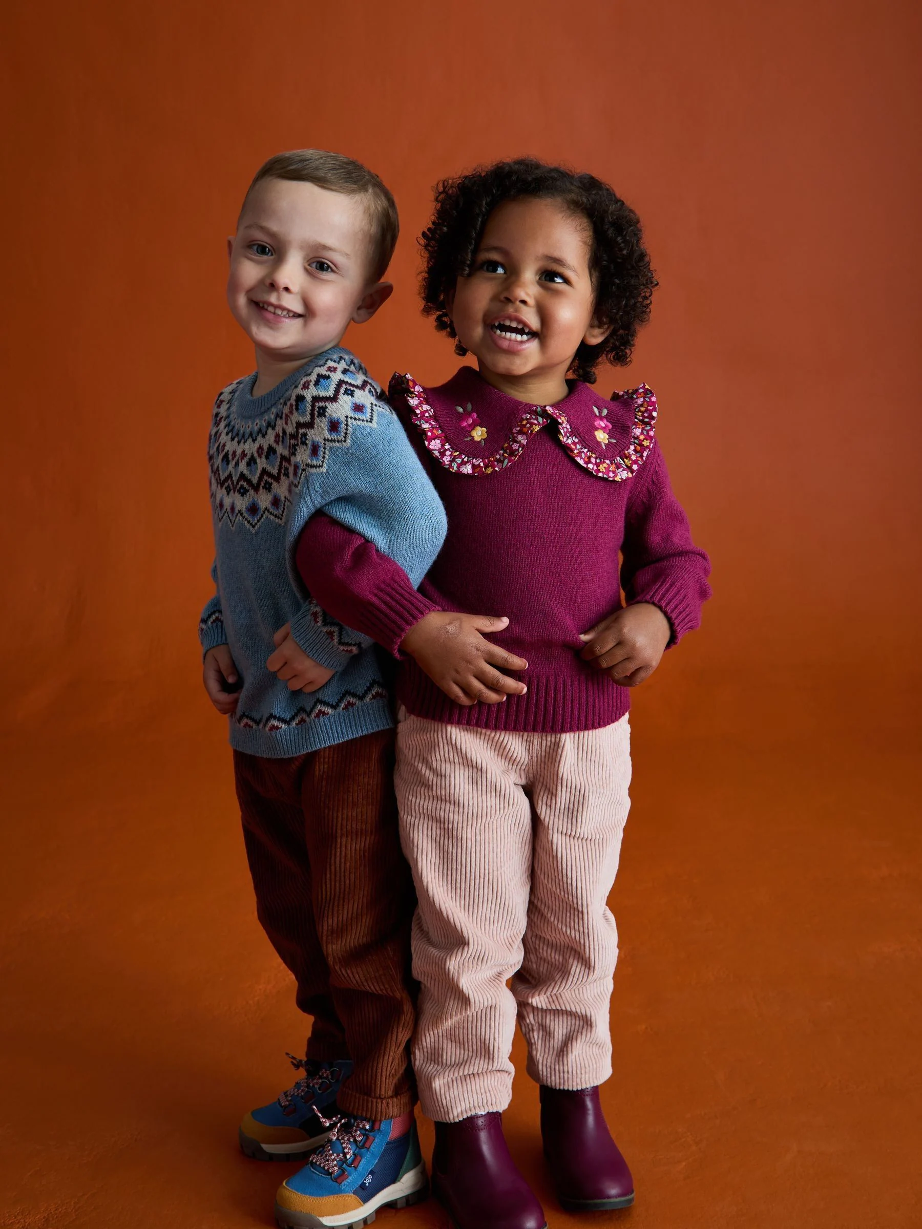 Blauw - JoJo Maman Bébé trui met fairislemotief